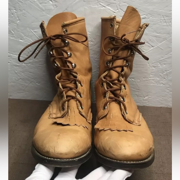 Unbranded Packer Logger Boots Size 10.5D Tan Brown Leather - Picture 5 of 15